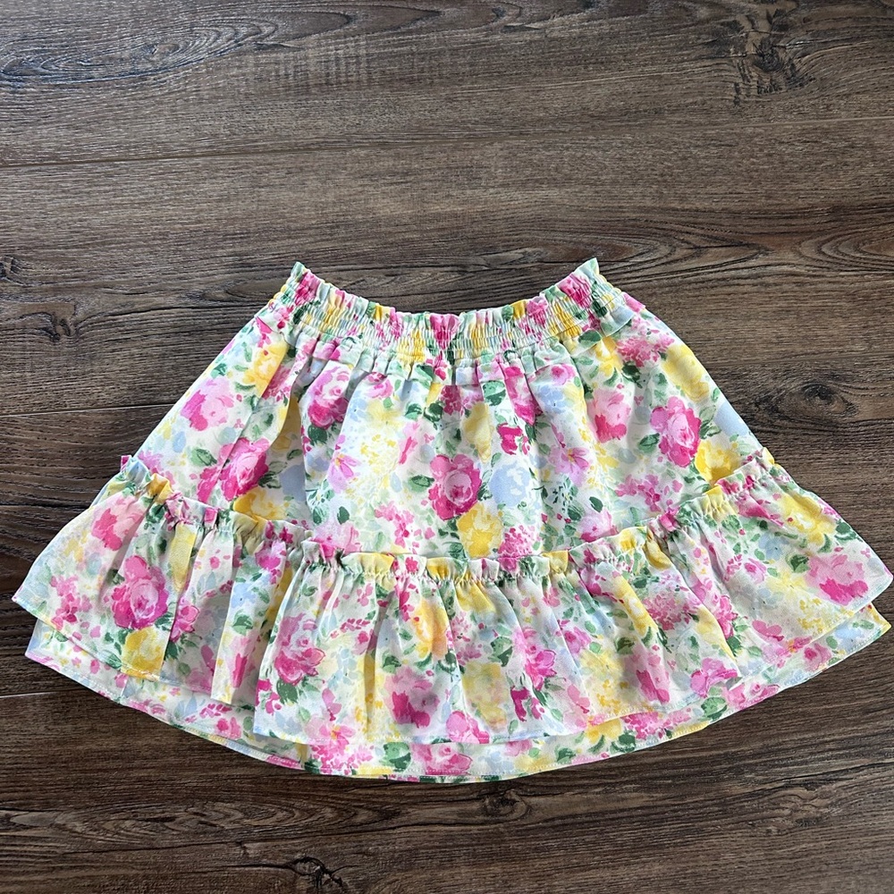 Janie and Jack girls size 5 floral skirt